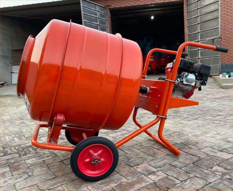 hand control electric engine concrete feed mortar mixers with two wheel